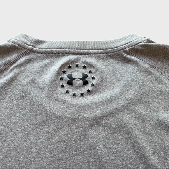 UA Under Armour Heatgear Loose Fit T-shirt Short Sleeve Gray Shirt - Picture 6 of 7